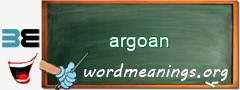 WordMeaning blackboard for argoan